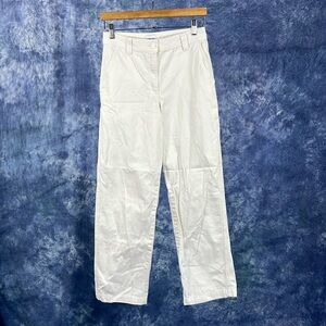 Aritzia Sunday Best White 100% Organic Cotton Pants Sz 6